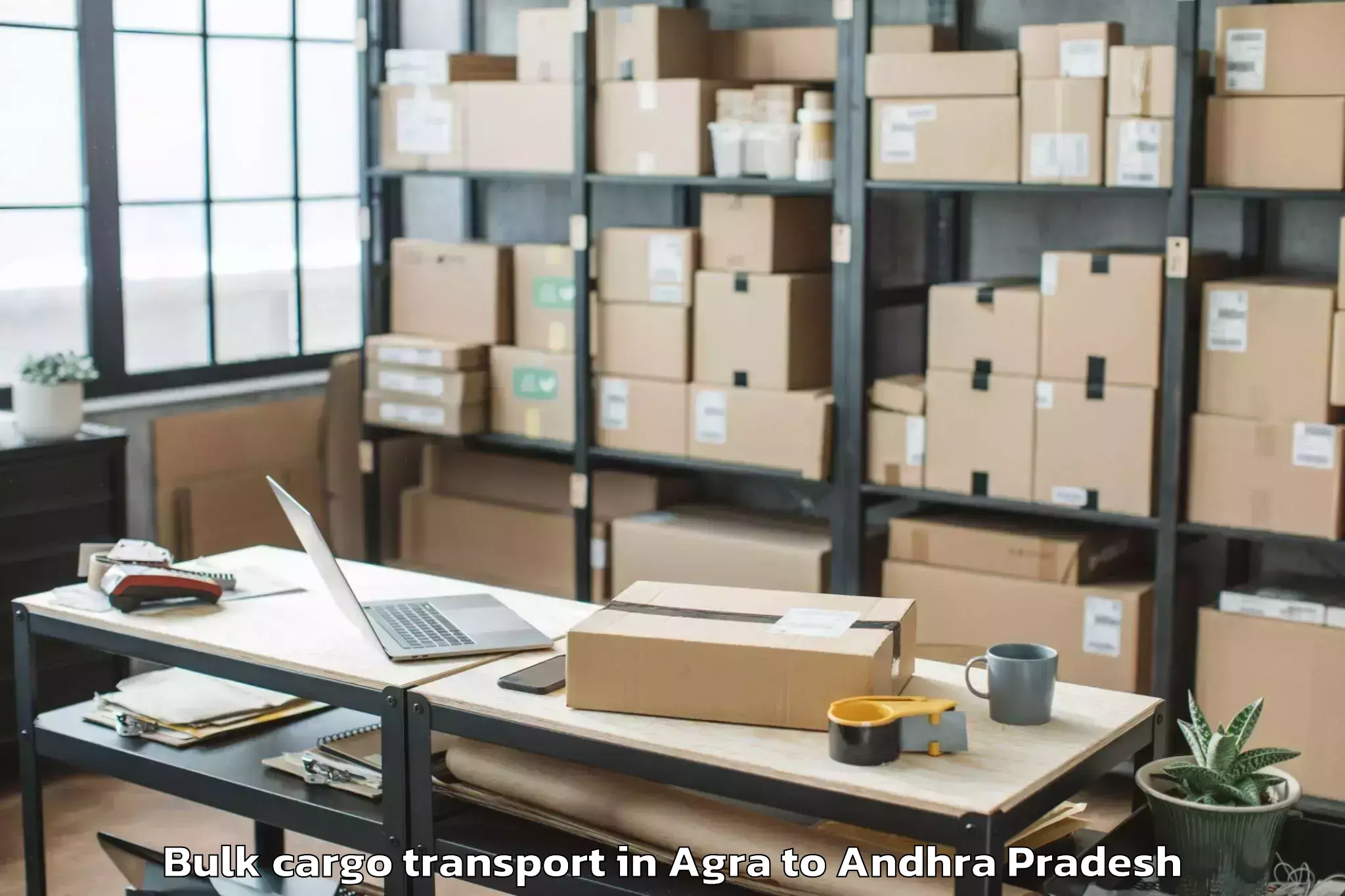 Top Agra to Laveru Bulk Cargo Transport Available